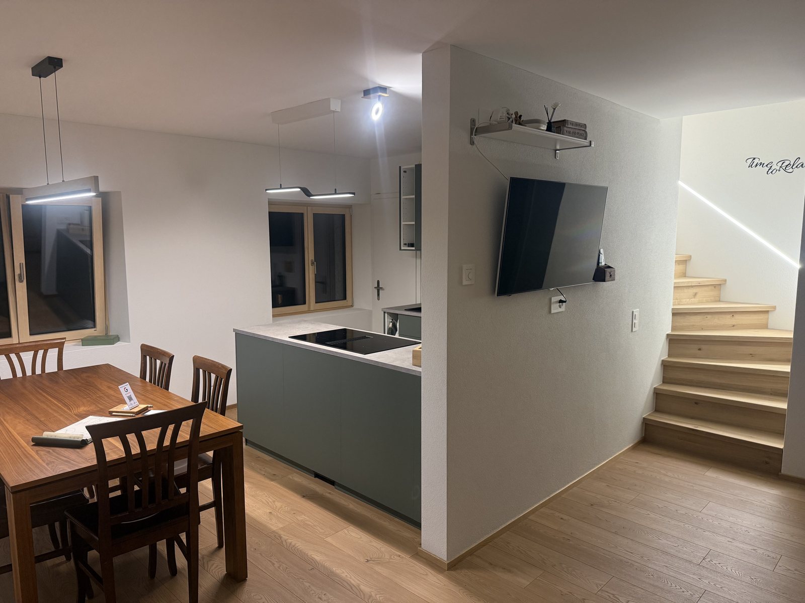 Cucina e zona giorno dell'Appartamento Deluxe